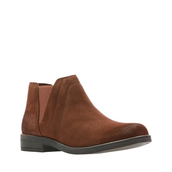 Clarks Womens Demi Beat Ankle Boots Brown | UK-6849537